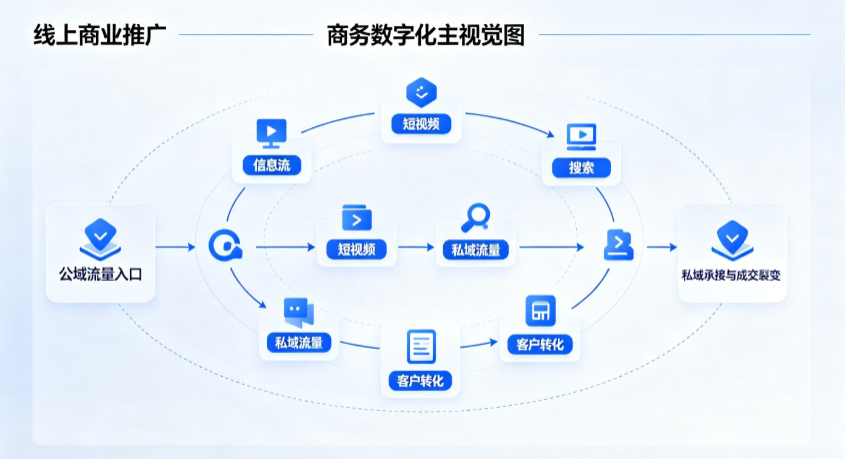 长岭县线上商业推广怎么做？全域流量闭环搭建与低成本转化实战指南
